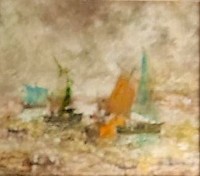 M. A. Bukhari, 24 x 30 Inch, Oil on Canvas, Seascape Painting, AC-MAB-220